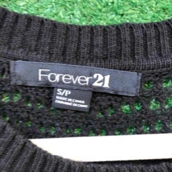 Black See Through Short Sleeve Crew Neck Crop Top Size S - Picture 6 of 8